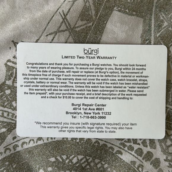 Burgi Leather Band Watch - Picture 2 of 16